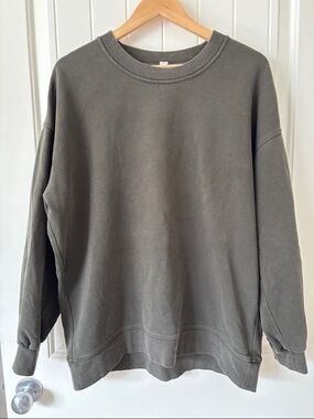Lululemon Perfectly Oversized Crew Olive Green Size 10